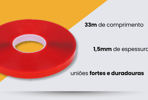 Já conhece a nossa Fita Acrílica VHB Adesiva de Dupla Face?